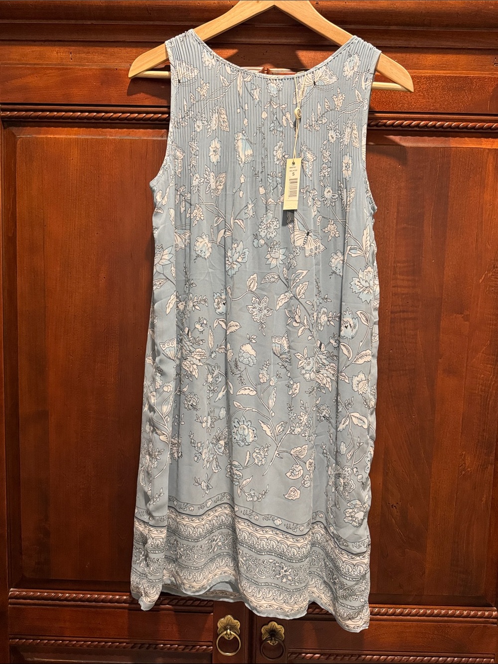 Max Studio Light Blue Floral Midi Dress